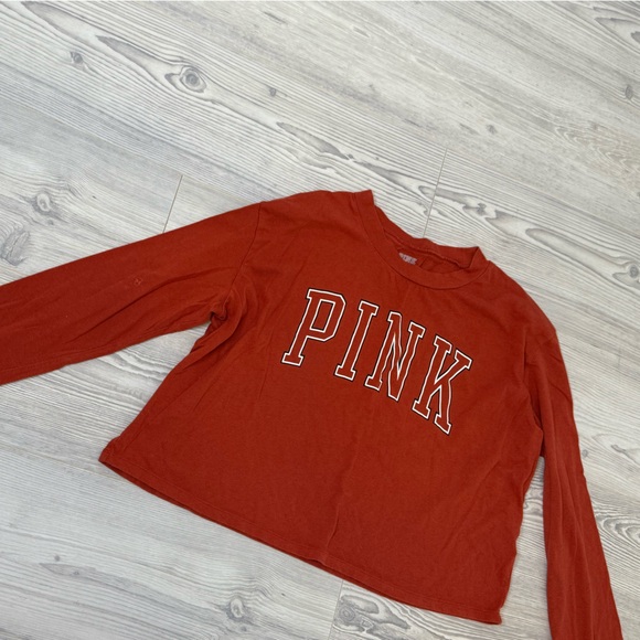 PINK Victoria's Secret Tops - PINK Victoria's Secret Red Sweatshirt